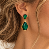 Emerald Green Drop Earrings