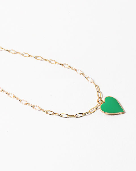 Green Heart Necklace