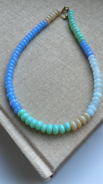 Colorful Calm Waters Gemstone Necklace