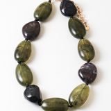 Olive Drift Resin Necklace