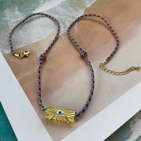 Lucky Trove Charm & Woven Necklace