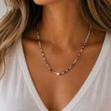 Strawberry Chain Tiny Gemstone Necklace