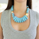 Turquoise Resin Statement Necklace