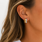Mixed Metal Hoops