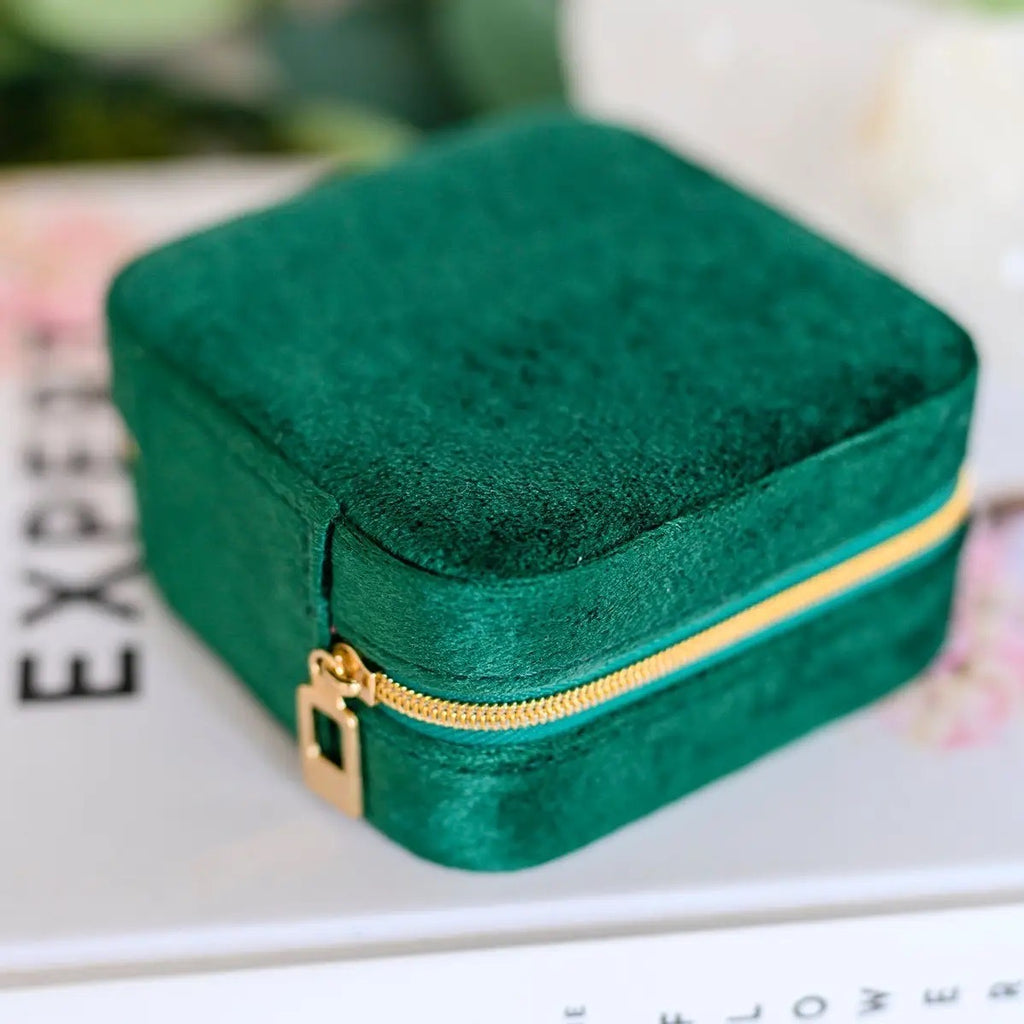 Velvet Green Jewelry Box