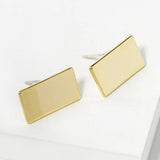 Rectangle Gold Studs