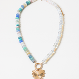 Joy Gemstone and Lucky Heart  Necklace