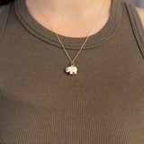 White Turquoise Baby Elephant Necklace
