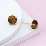 Tigers Eye Studs