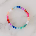 Picture of beautiful multi-colored beaded bracelet.