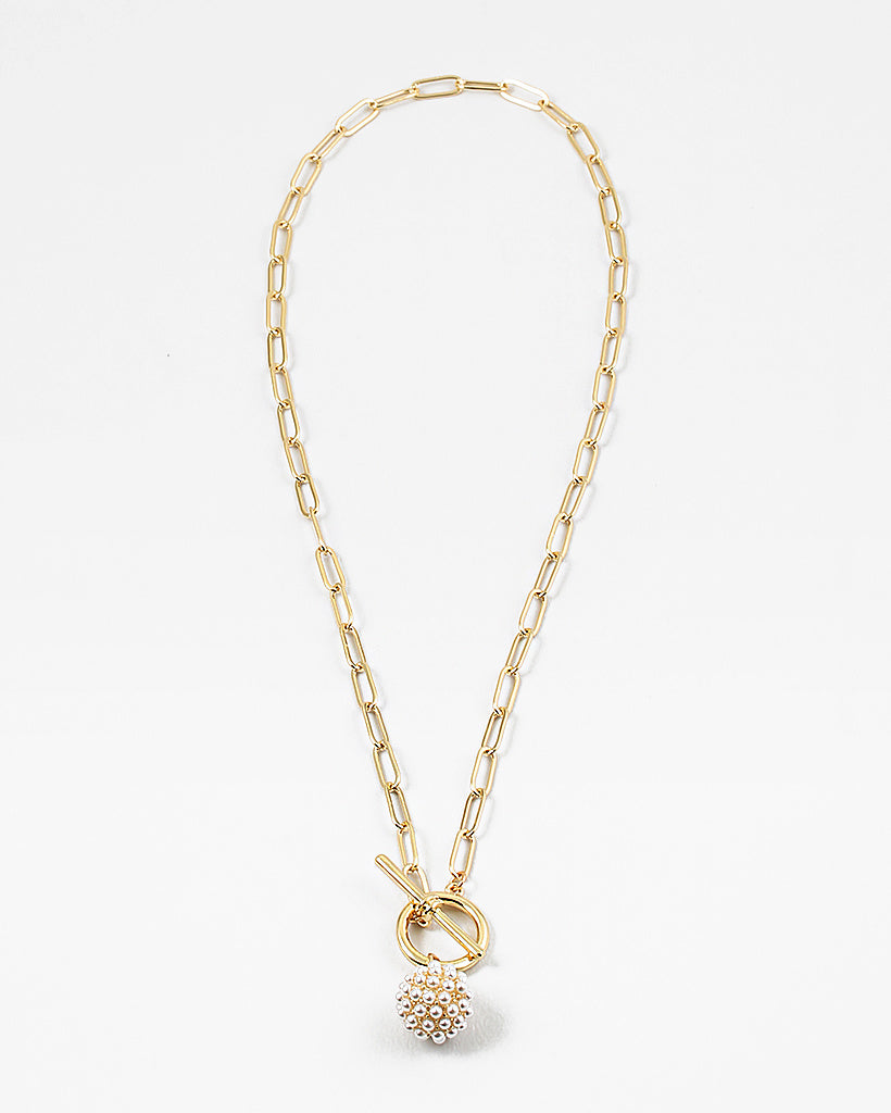 Pearl Love Cluster Necklace