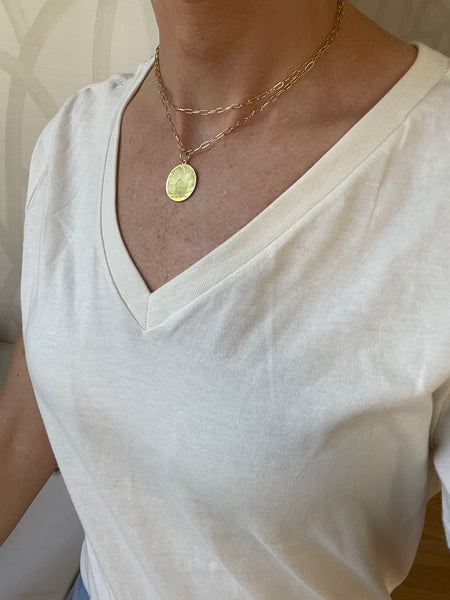 Long Lucky Coin Necklace