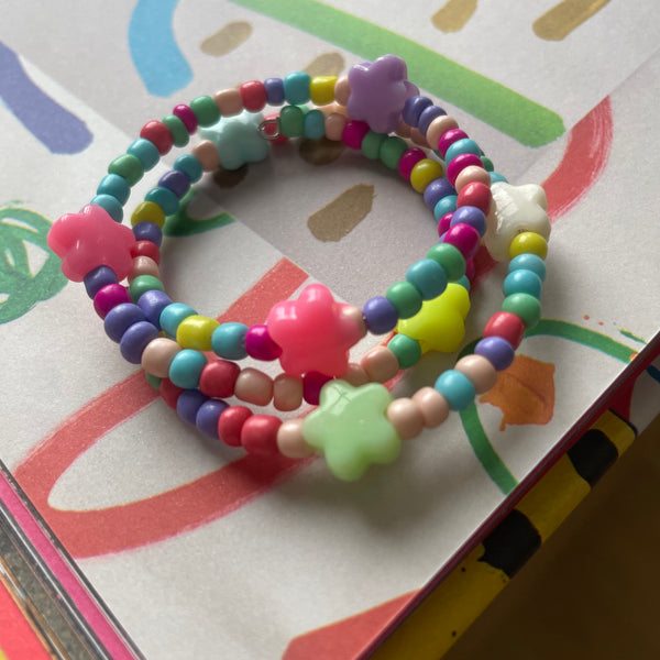 Kid’s Triple Stack Colorful Star Bracelet