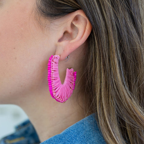 Hot Pink Hoops