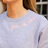 Embroidered Joie de Vivre Sweatshirt