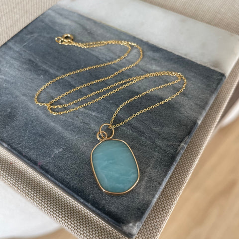 Amazonite Charm Necklace