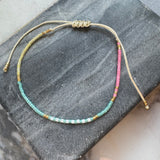 Blush and Mint Thread Bracelet