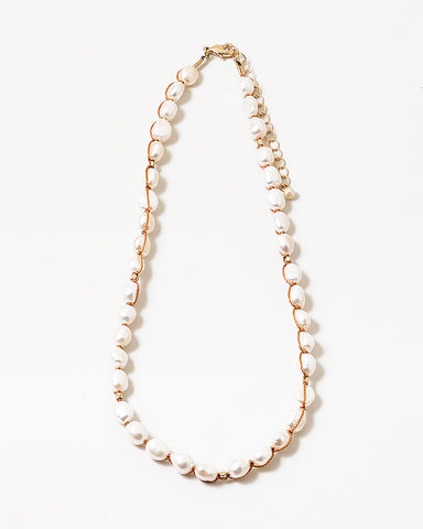 Woven Pearl Necklace