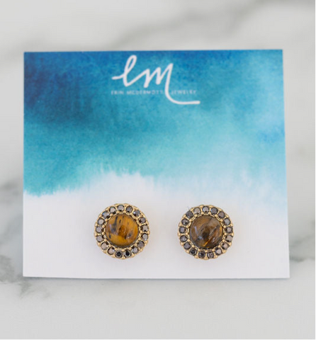 Tiger’s Eye Studs