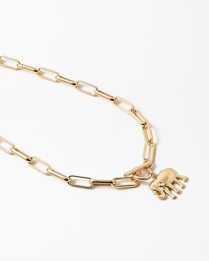 (Shipping 9/28) Lucky Elephant Toggle Necklace