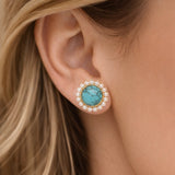Turquoise Garden Party Studs