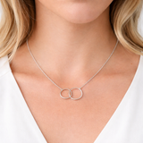 Silver Friendship Circle Necklace