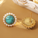 Turquoise Garden Party Studs