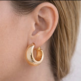 Glossy Gold Hoops
