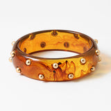 Tortoise Gold Stud Bangle