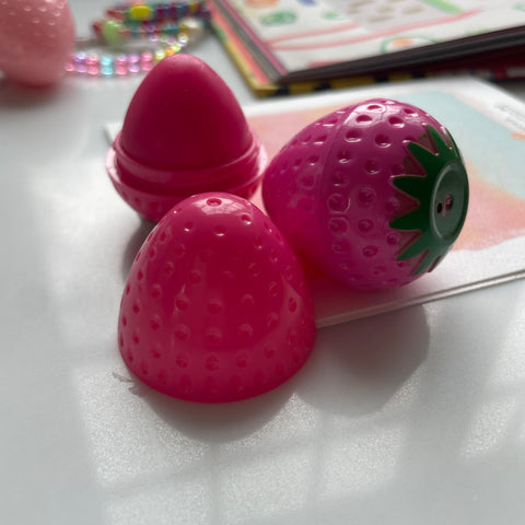 Set of 2 Pink Strawberry Lip Gloss