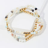 Mint and Gold Bracelets