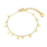 Tiny Delicate Disc Bracelet