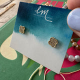 Lucky Clover Pave Studs