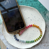 Colorful Beaded Stone Phone Chain