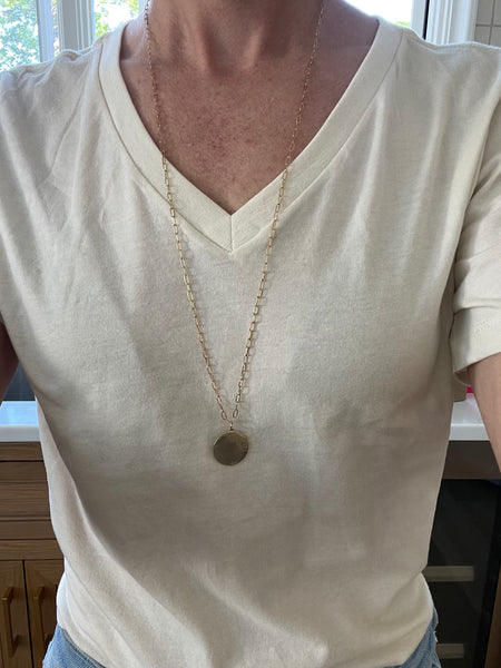 Long Lucky Coin Necklace