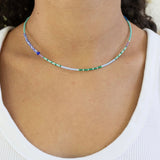 Turquoise and Blue Riptide Necklace