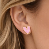 Bubblegum Heart Studs