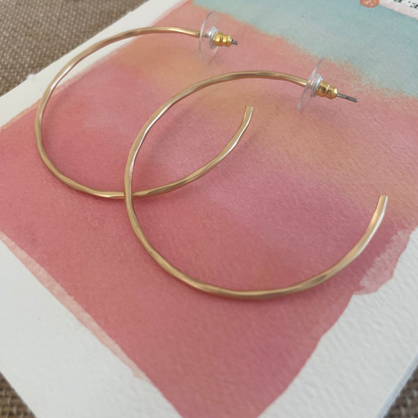 Oversized Hammered Hoops