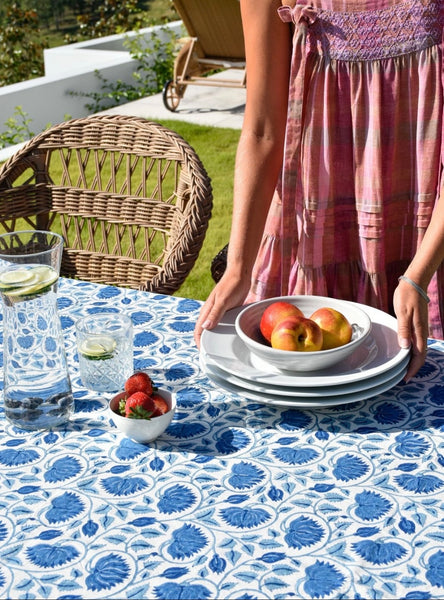 Indigo Blue Mineral Tablecloth