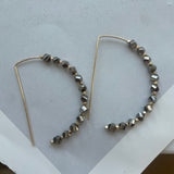 Half Moon Gemstone Drops