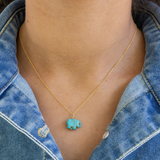 Lucky Turquoise Elephant Necklace