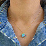Lucky Turquoise Elephant Necklace