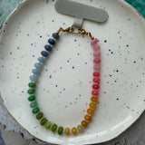 Colorful Beaded Stone Phone Chain