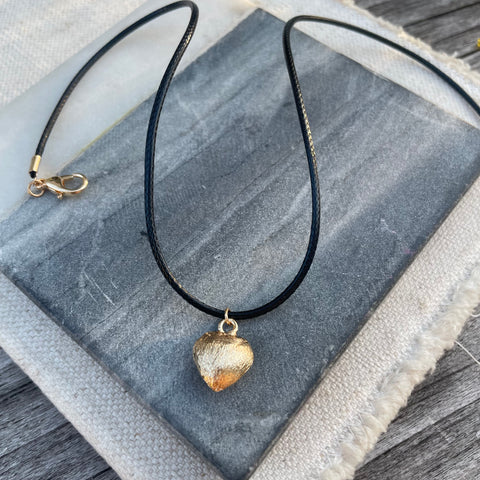 Brushed Heart Necklace