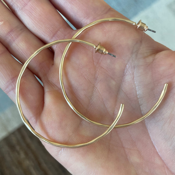 Oversized Hammered Hoops