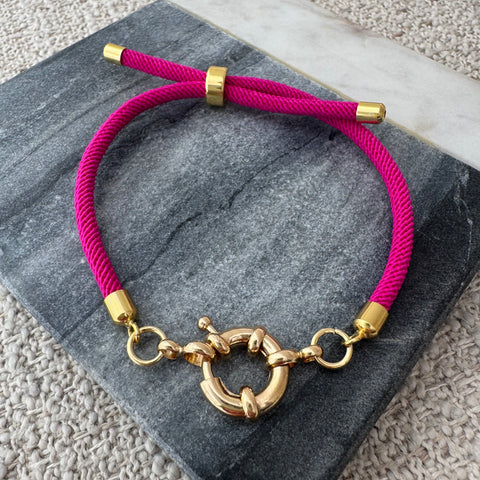 Hot Pink Toggle Bracelet