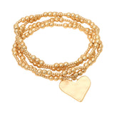 Golden Keepsake Heart Bracelets