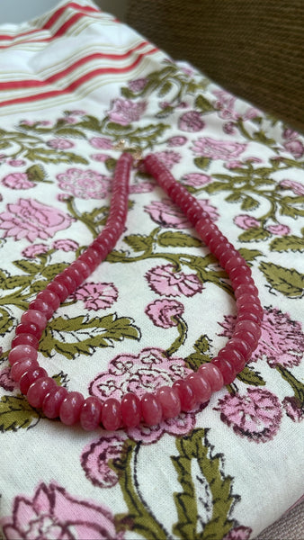 Strawberry Saltwater Taffy Necklace
