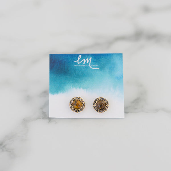 Tiger’s Eye Studs