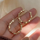 Tiny Beaded Hoops